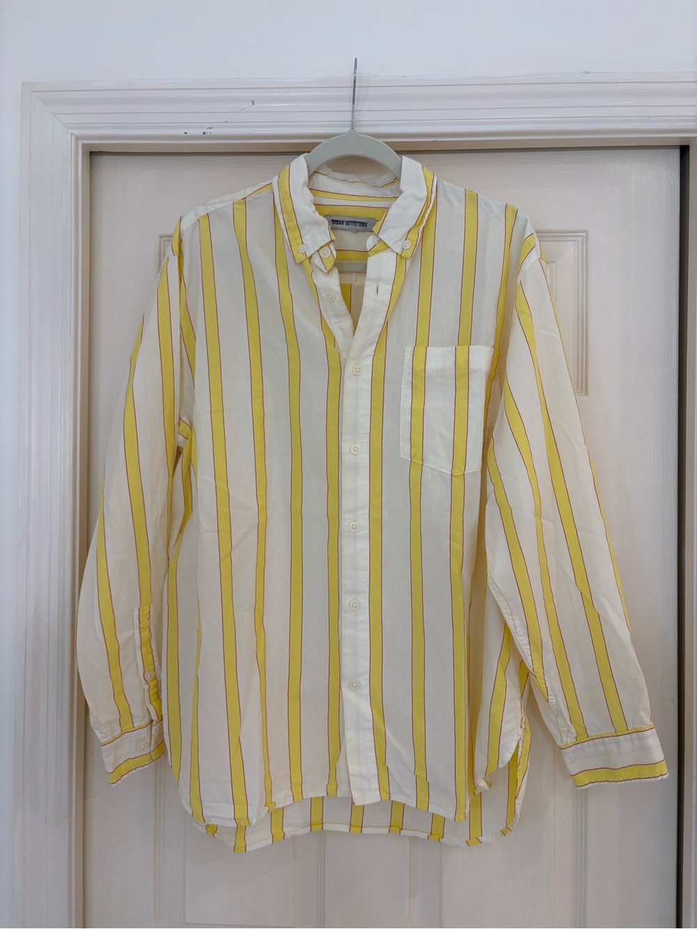 Urban Outfitters Yellow & White Striped Button-Down Shirt